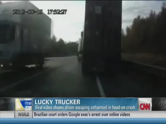 Trucker Thrown Through The Windshield 