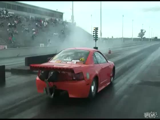 Mustang Destroyed In Drag Race Crash