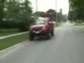 Guy Steering With His Feet Crashes His Truck