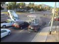 Crazy Multi-Car Crash At Intersection.