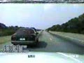 Ford Taurus rolls after pit maneuver
