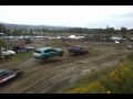 Car jump over another one while racing